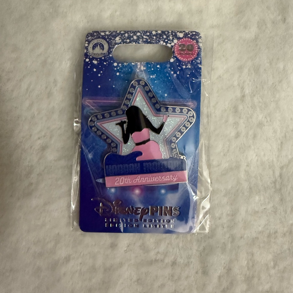 Disney Starry 20th Anniversary Pin with Pink and Blue